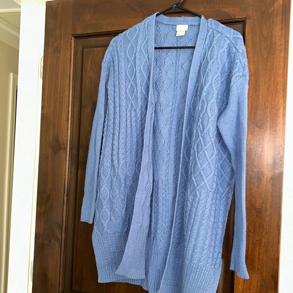 Chicos open cardigan sweater size 1